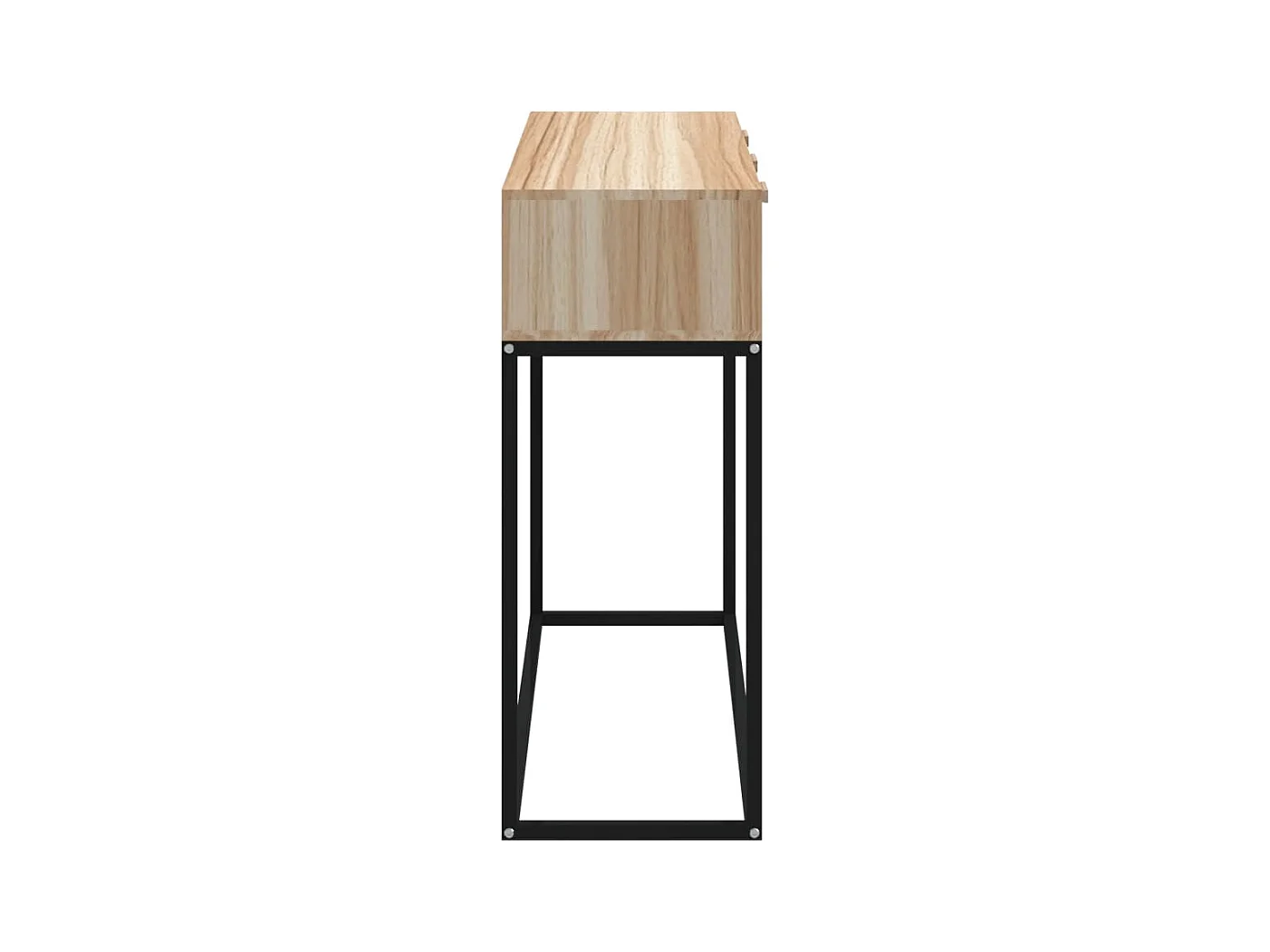 Mesa consola hierro y madera contrachapada 105x30x75 cm