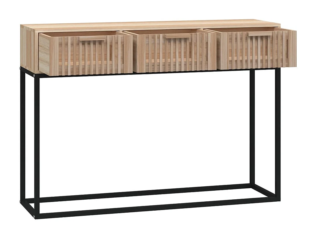 Wandtafel 105x30x75 cm bewerkt hout en ijzer