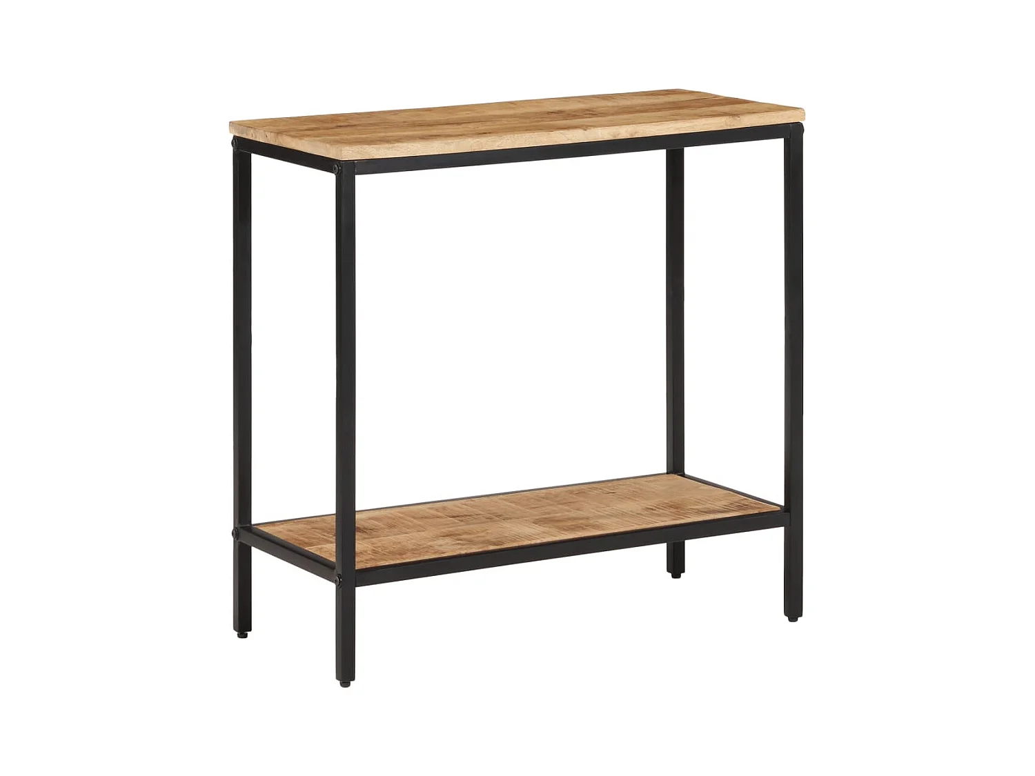 Mesa consola madera maciza de mango rugosa 70x35x70 cm