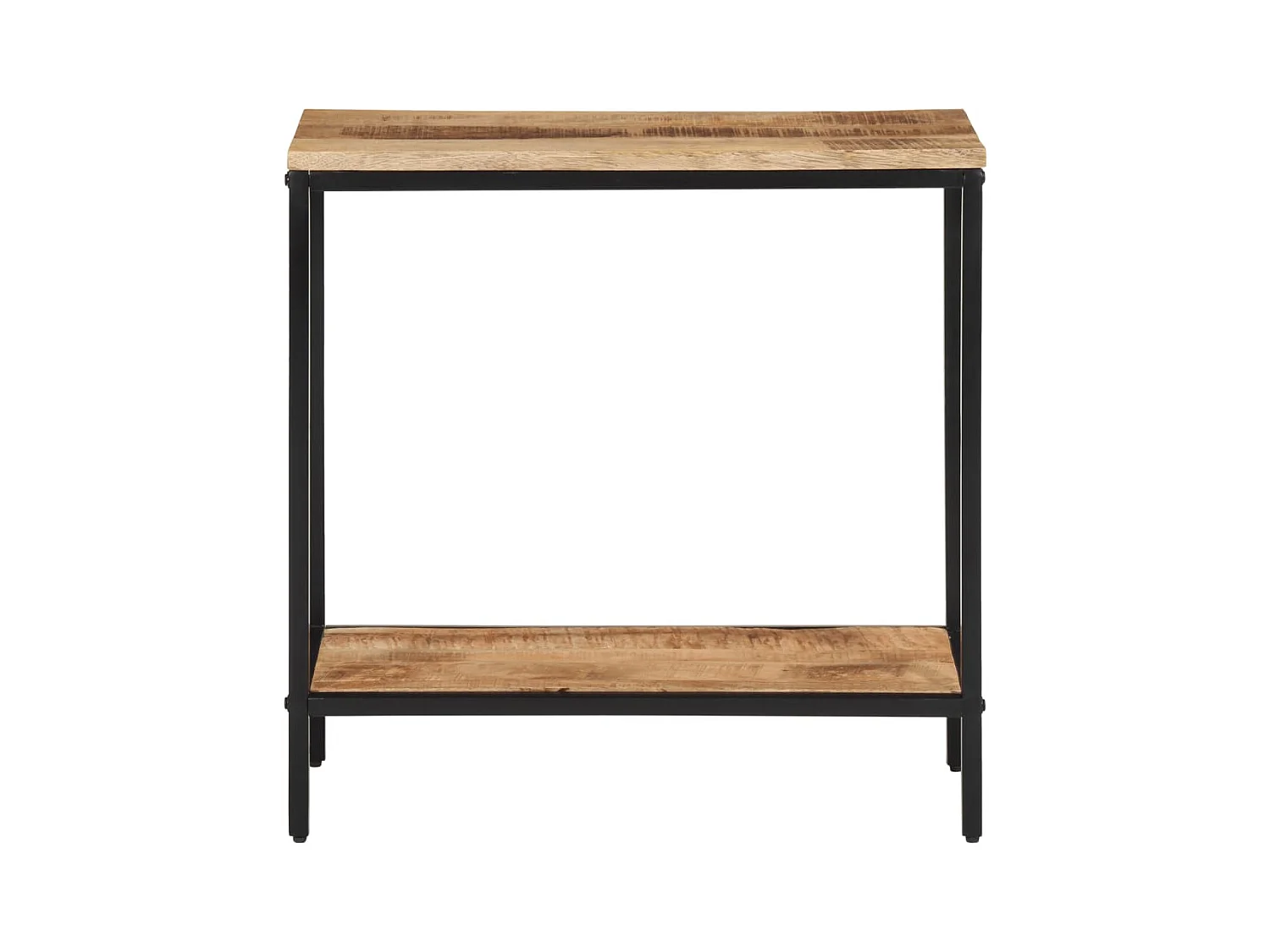 Mesa consola madera maciza de mango rugosa 70x35x70 cm