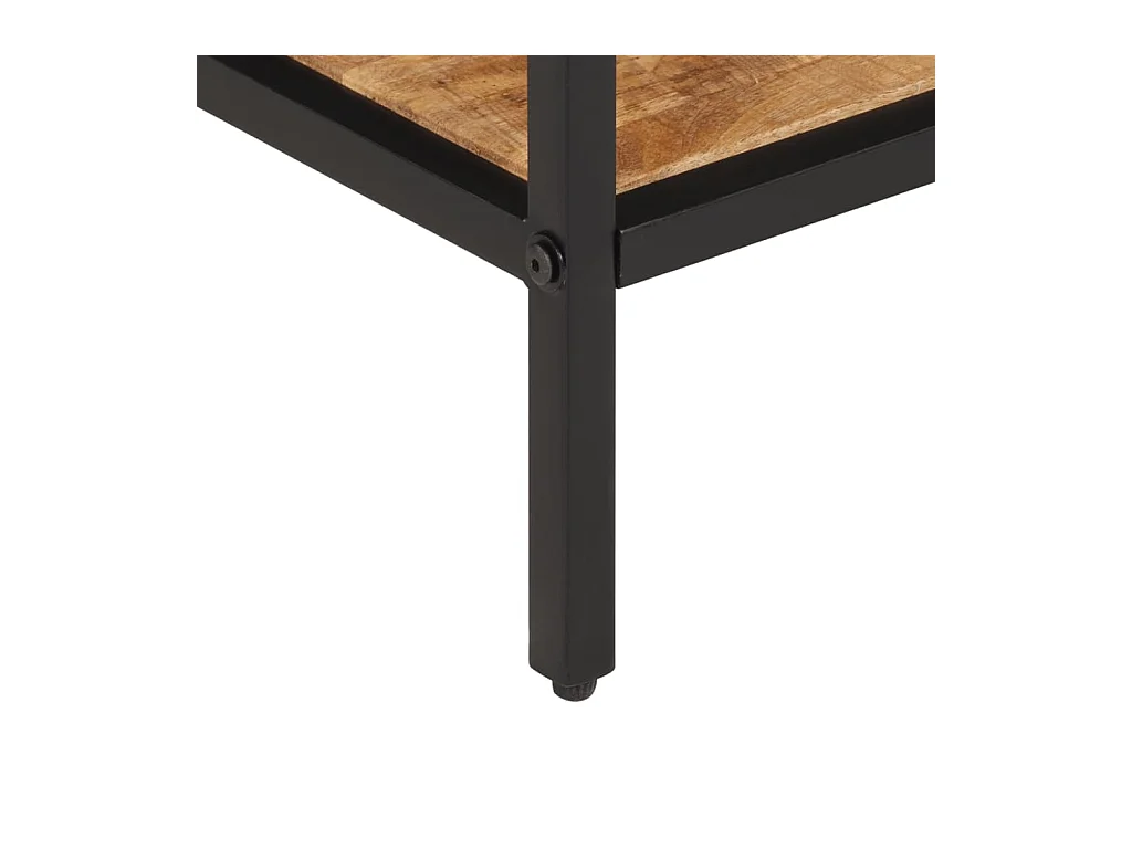 Mesa consola madera maciza de mango rugosa 70x35x70 cm