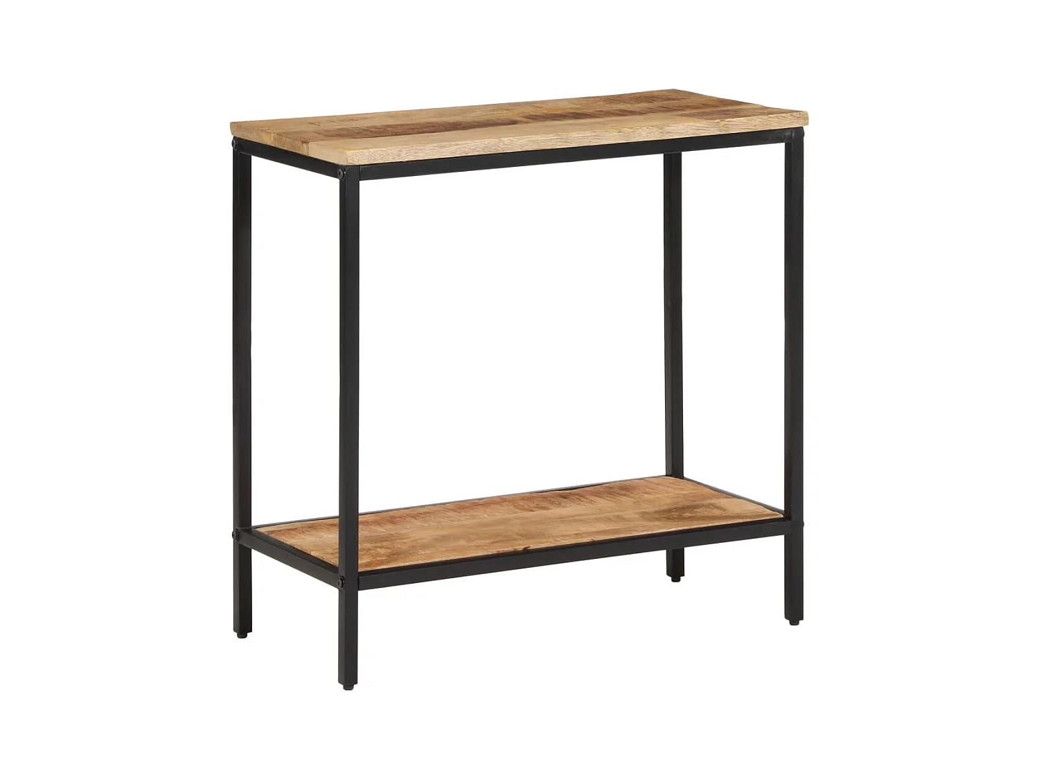 Mesa consola madera maciza de mango rugosa 70x35x70 cm