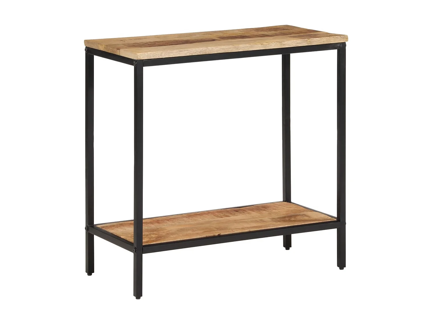 Mesa consola madera maciza de mango rugosa 70x35x70 cm