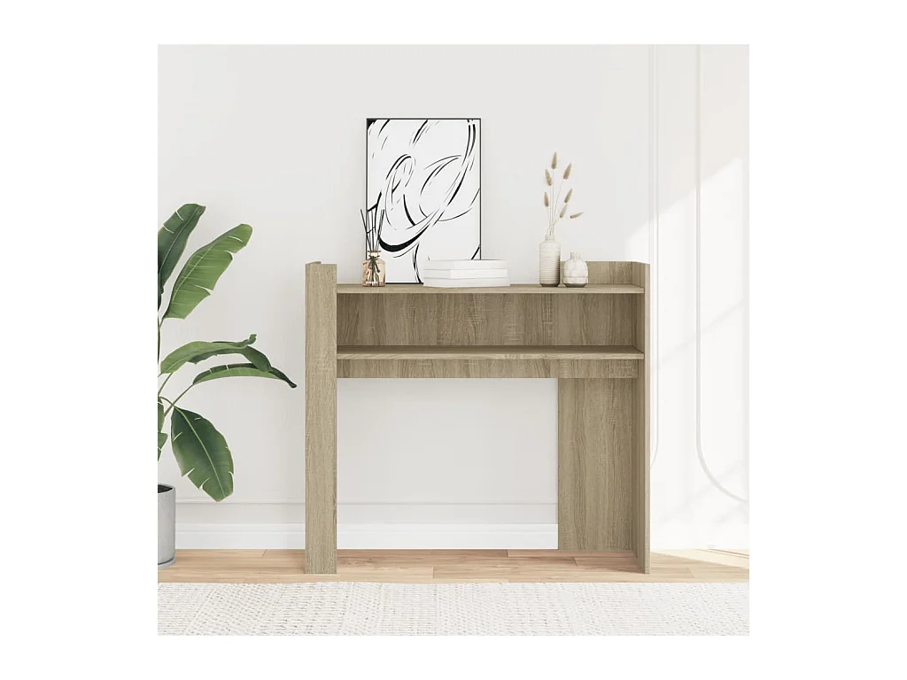 Mesa consola de madera de ingeniería roble Sonoma 100x35x90 cm