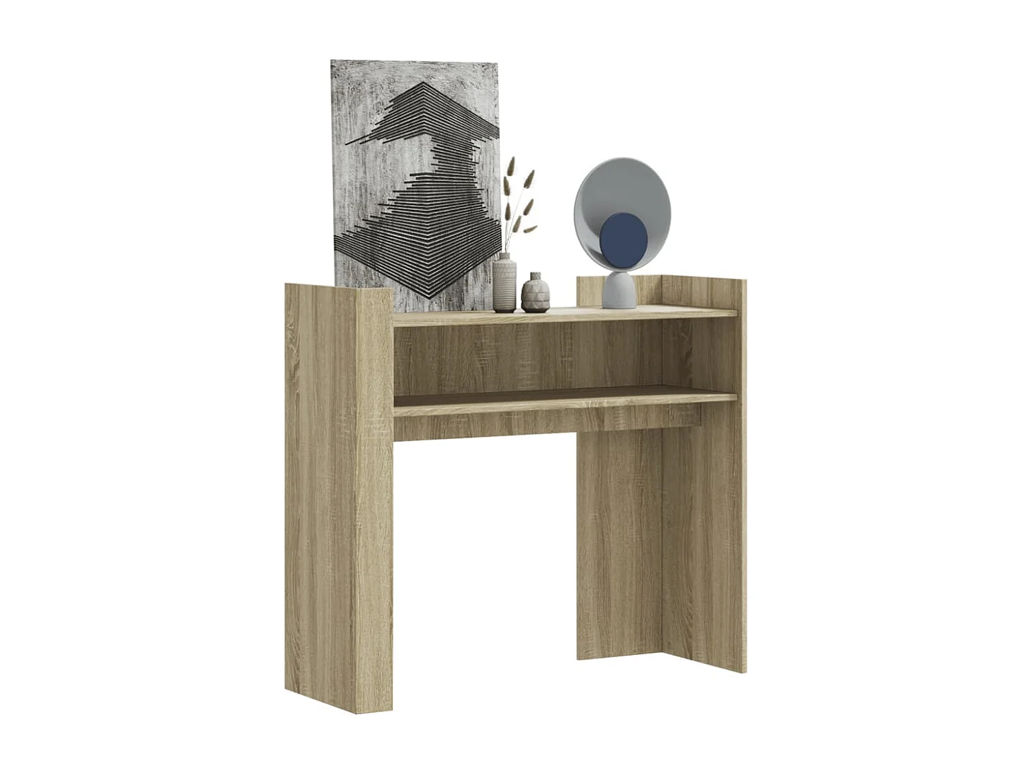 Mesa consola de madera de ingeniería roble Sonoma 100x35x90 cm