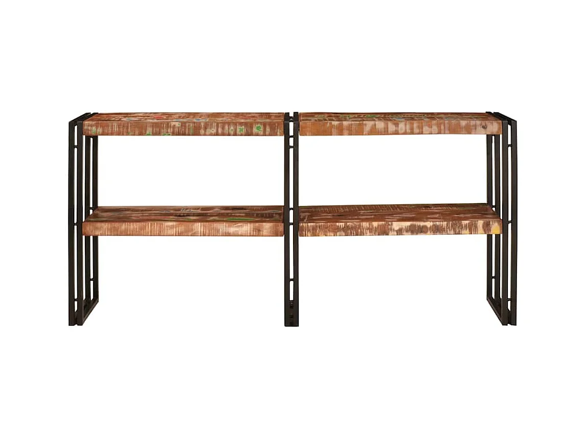 Table console Multicolore bois de récupération massif