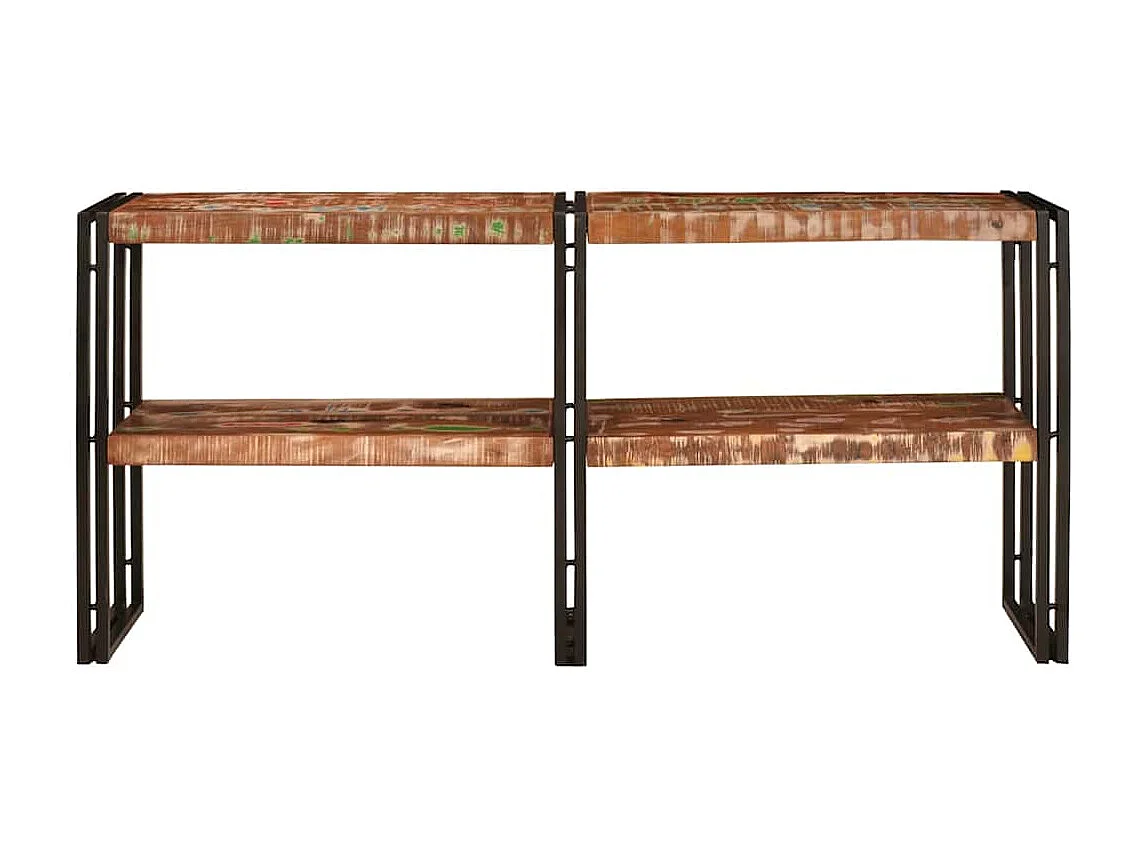 Table console Multicolore bois de récupération massif