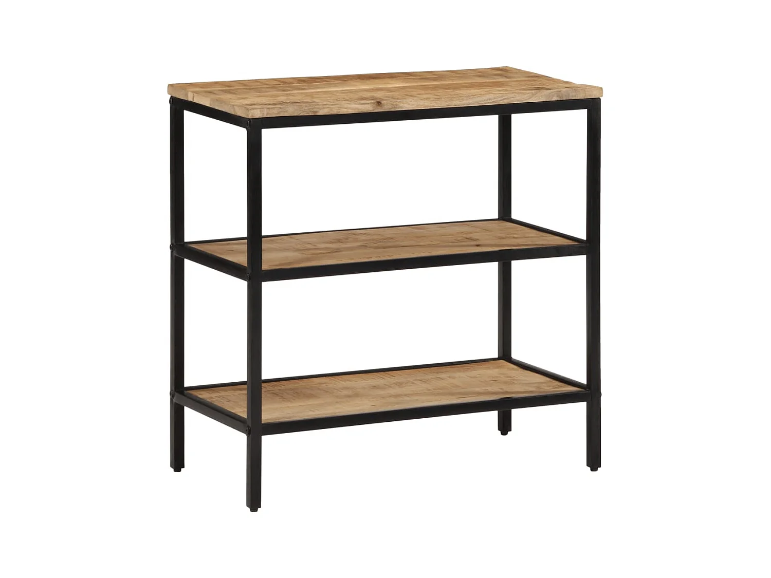 Mesa consola madera maciza de mango rugosa 70x35x70 cm