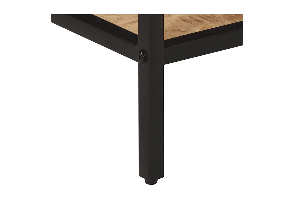 Mesa consola madera maciza de mango rugosa 70x35x70 cm