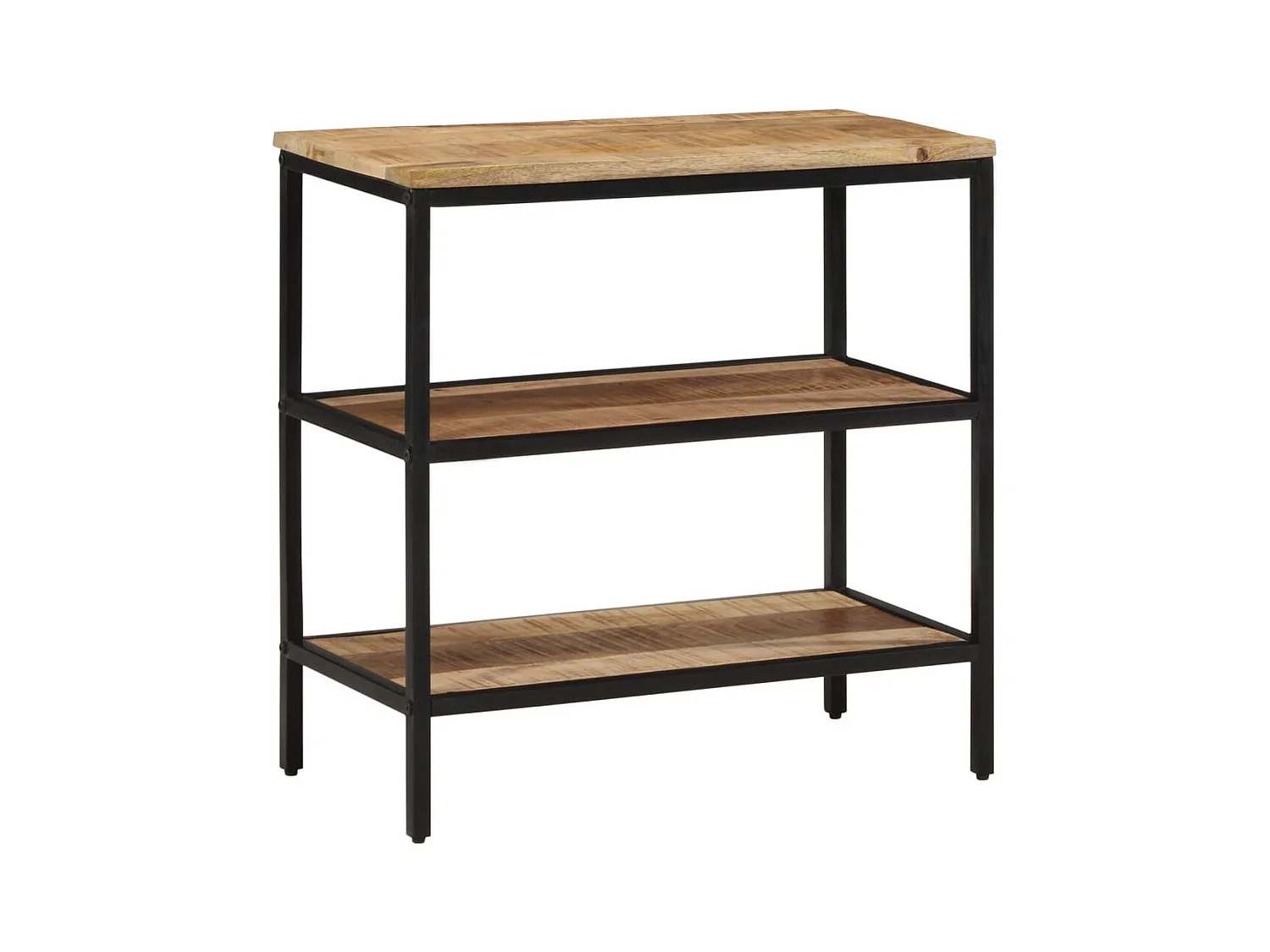 Mesa consola madera maciza de mango rugosa 70x35x70 cm