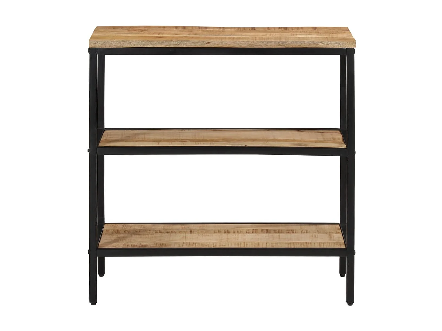 Mesa consola madera maciza de mango rugosa 70x35x70 cm