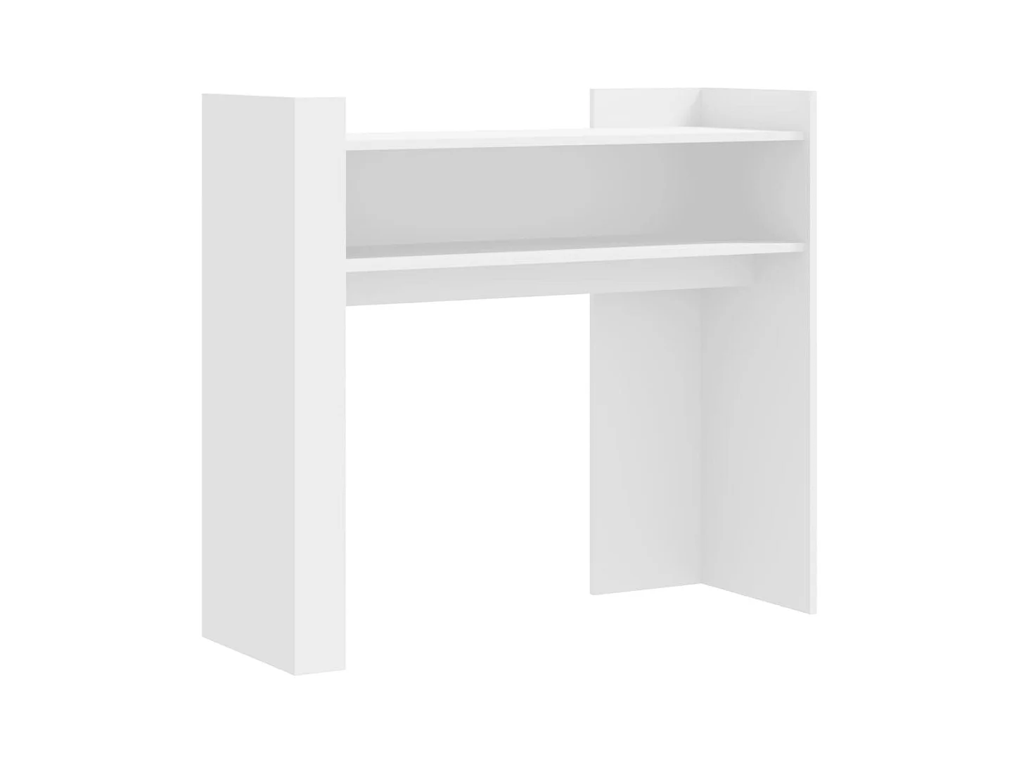 Mesa consola de madera de ingeniería blanca 100x35x90 cm