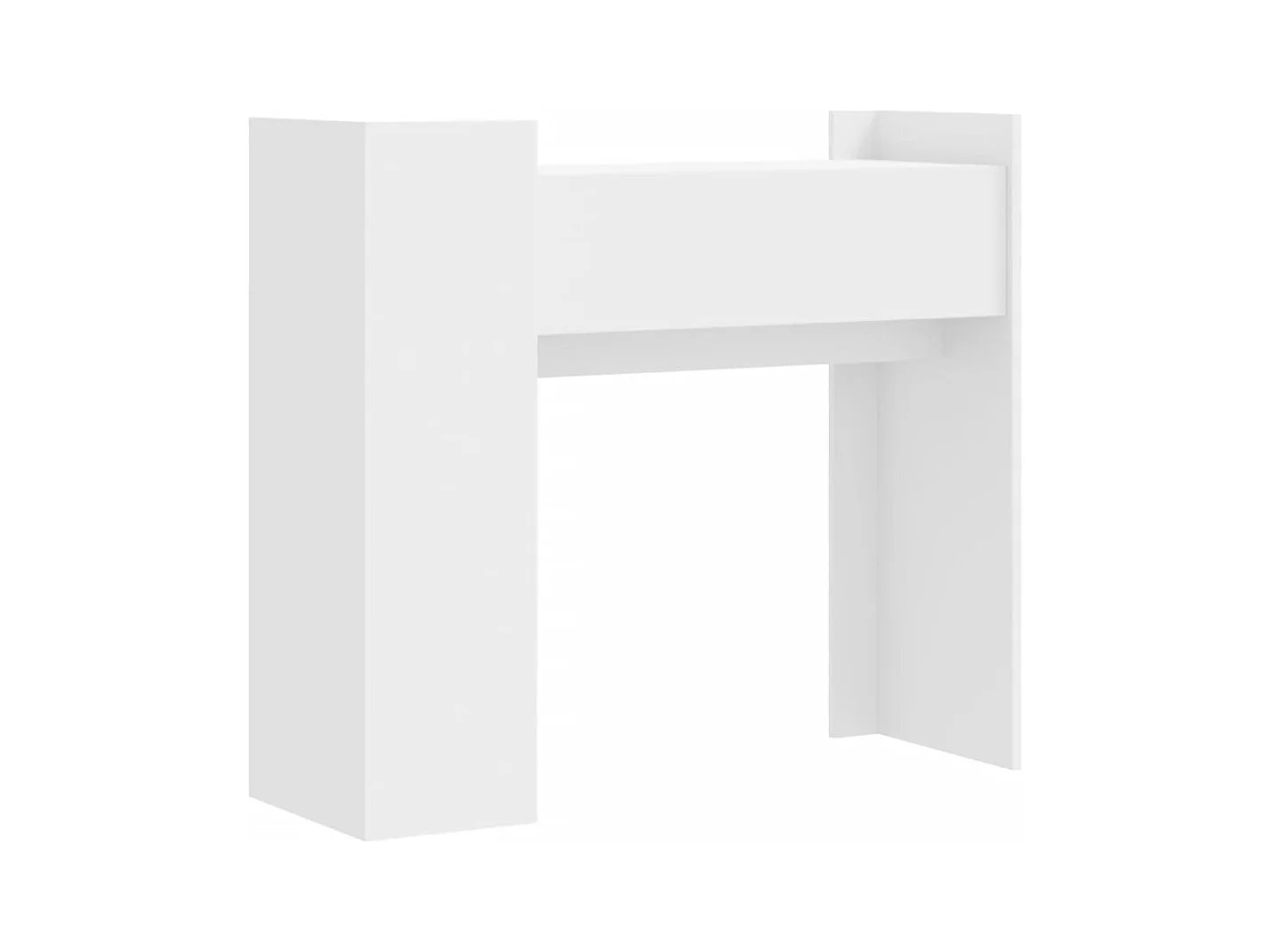 Mesa consola de madera de ingeniería blanca 100x35x90 cm