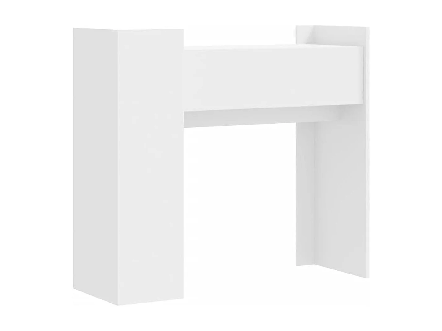 Table console blanc 100x35x90 cm bois d’ingénierie