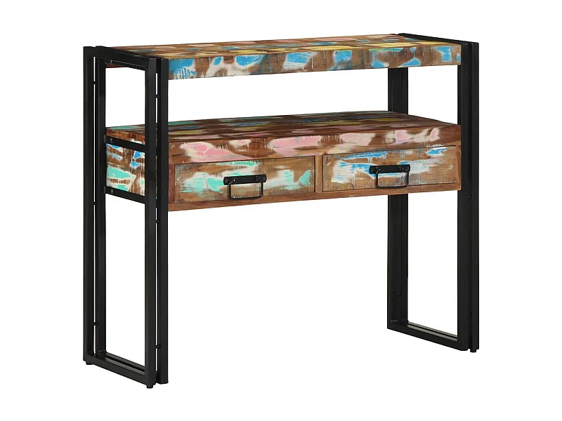 Wandtafel Multikleur 90 x 33 x 75 cm massief gerecycled hout