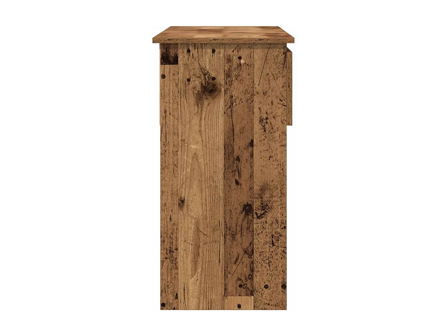 Table console avec tiroirs vieux bois 85,5x38,5x74,5 cm