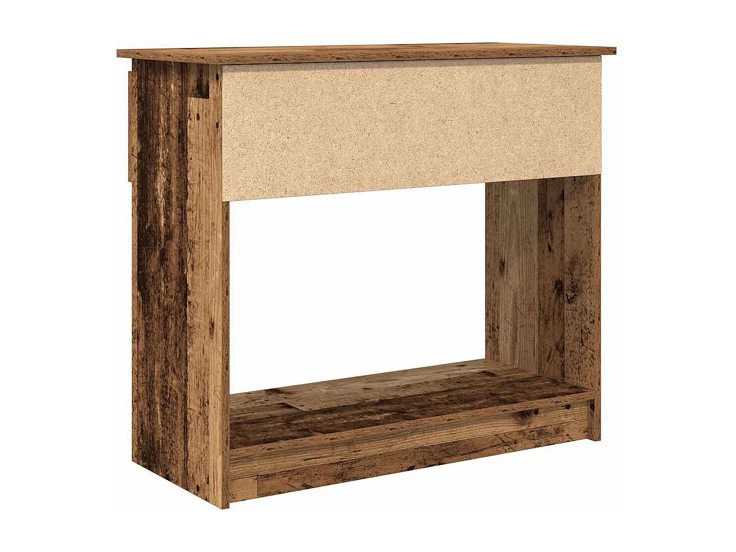 Table console avec tiroirs vieux bois 85,5x38,5x74,5 cm