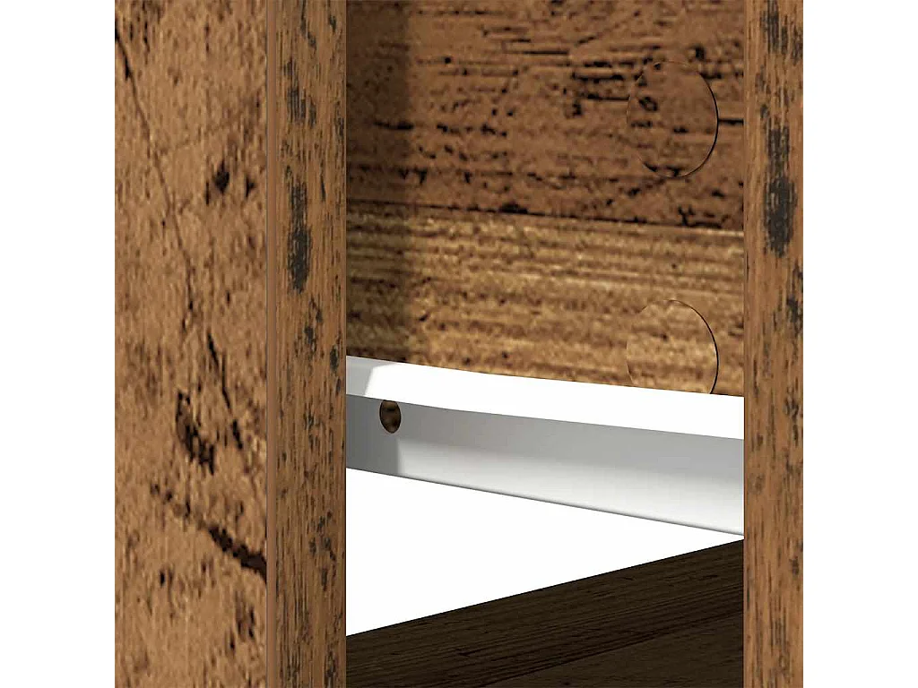 Table console avec tiroirs vieux bois 85,5x38,5x74,5 cm