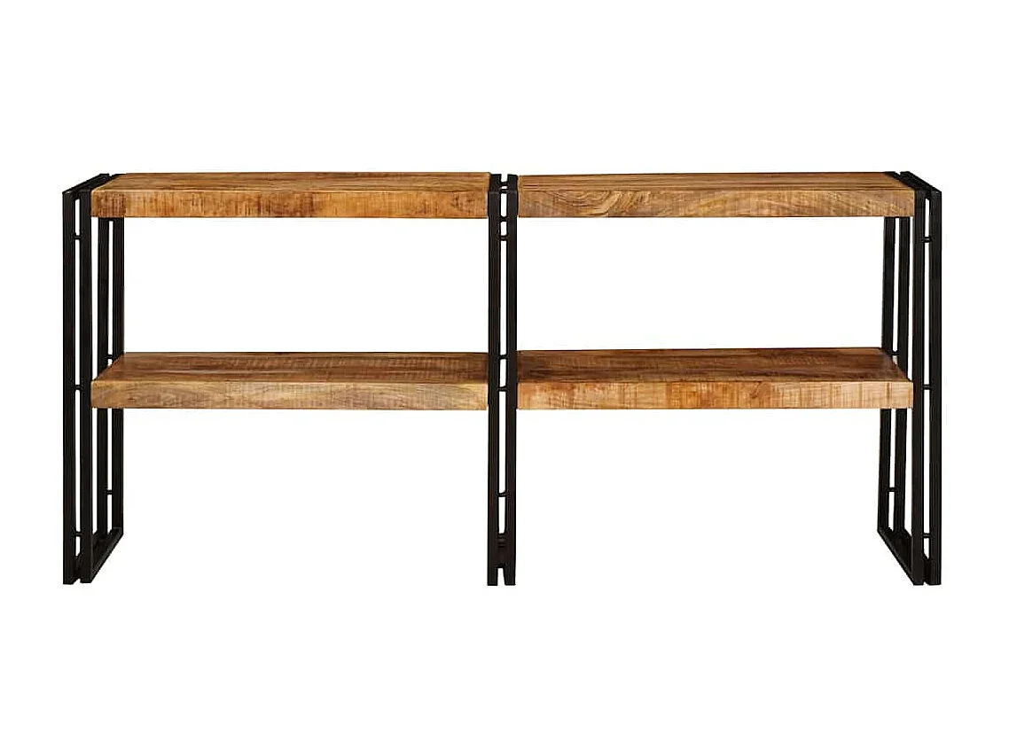 Wandtafel met plank Bruin 160 x 33 x 75 cm massief mangohout