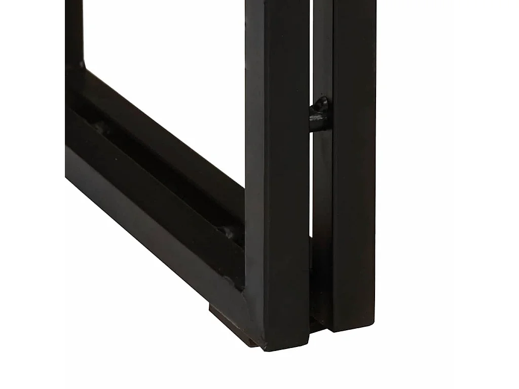 Wandtafel met plank Bruin 160 x 33 x 75 cm massief mangohout