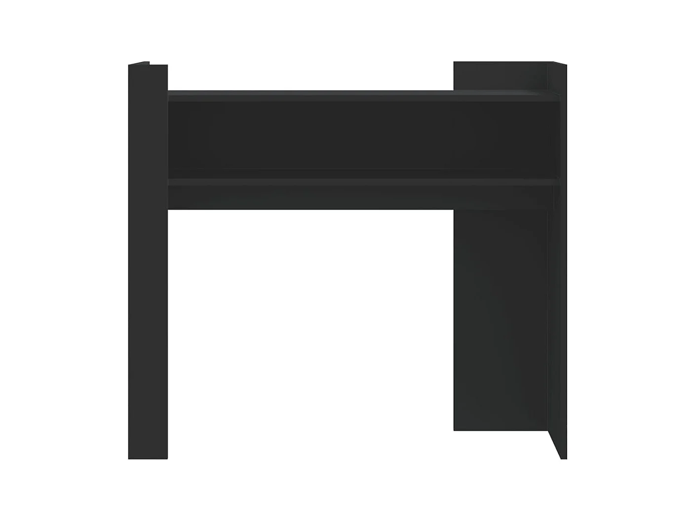 Table console noir 100x35x90 cm bois d'ingénierie