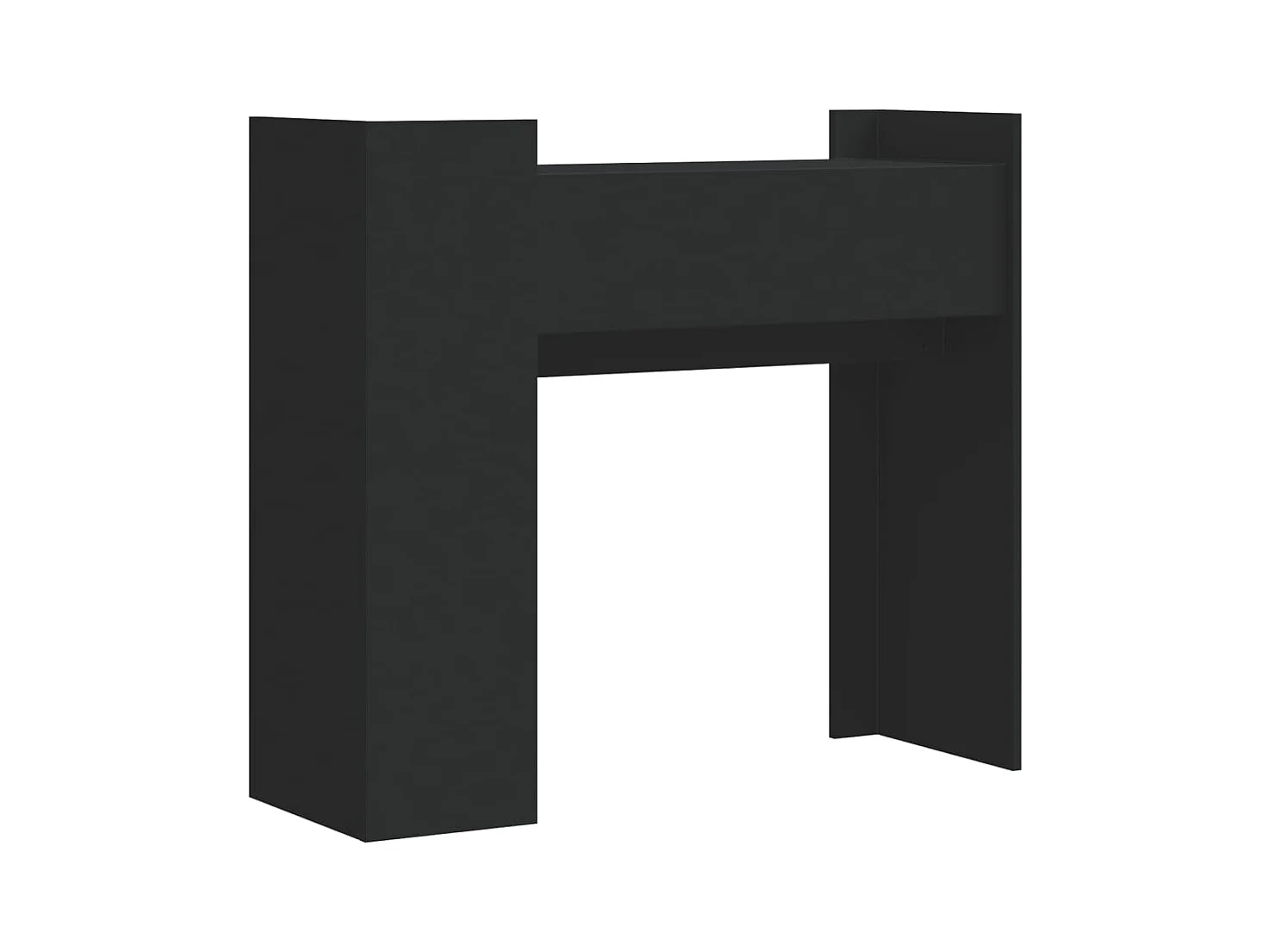 Table console noir 100x35x90 cm bois d'ingénierie