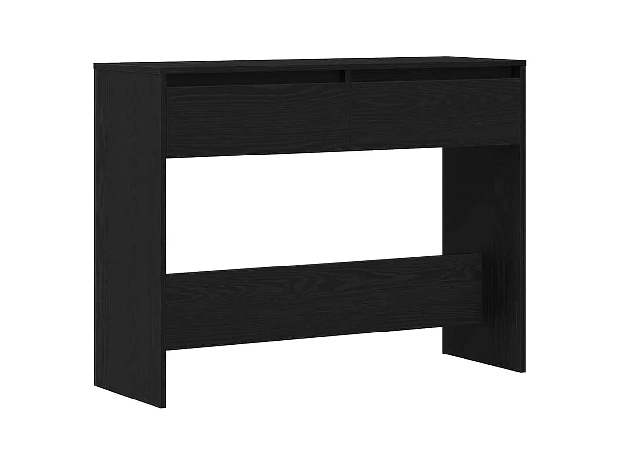 Mesa Consola con cajón Roble negro 100 x 35 x 76.5 cm