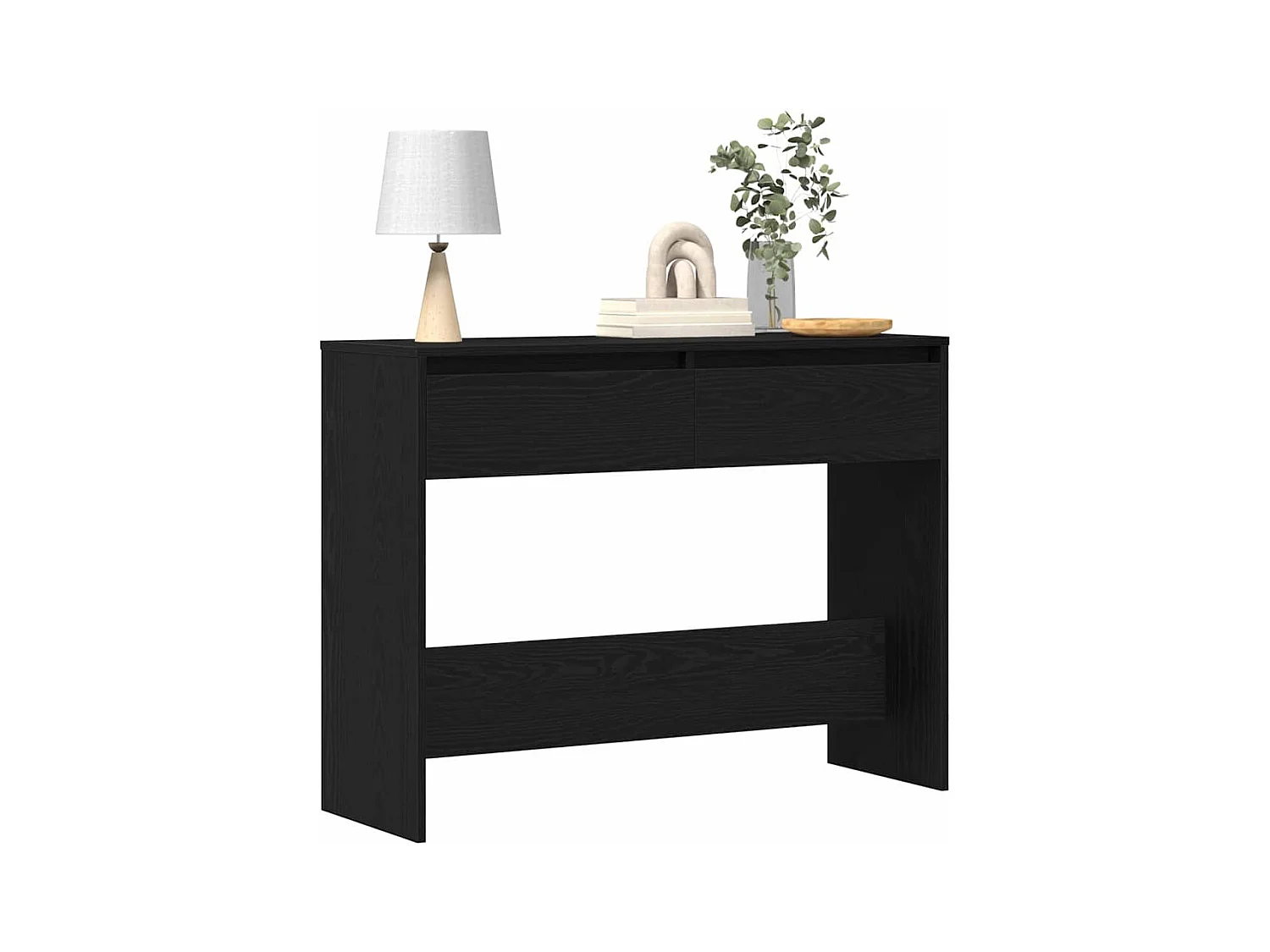Mesa Consola con cajón Roble negro 100 x 35 x 76.5 cm