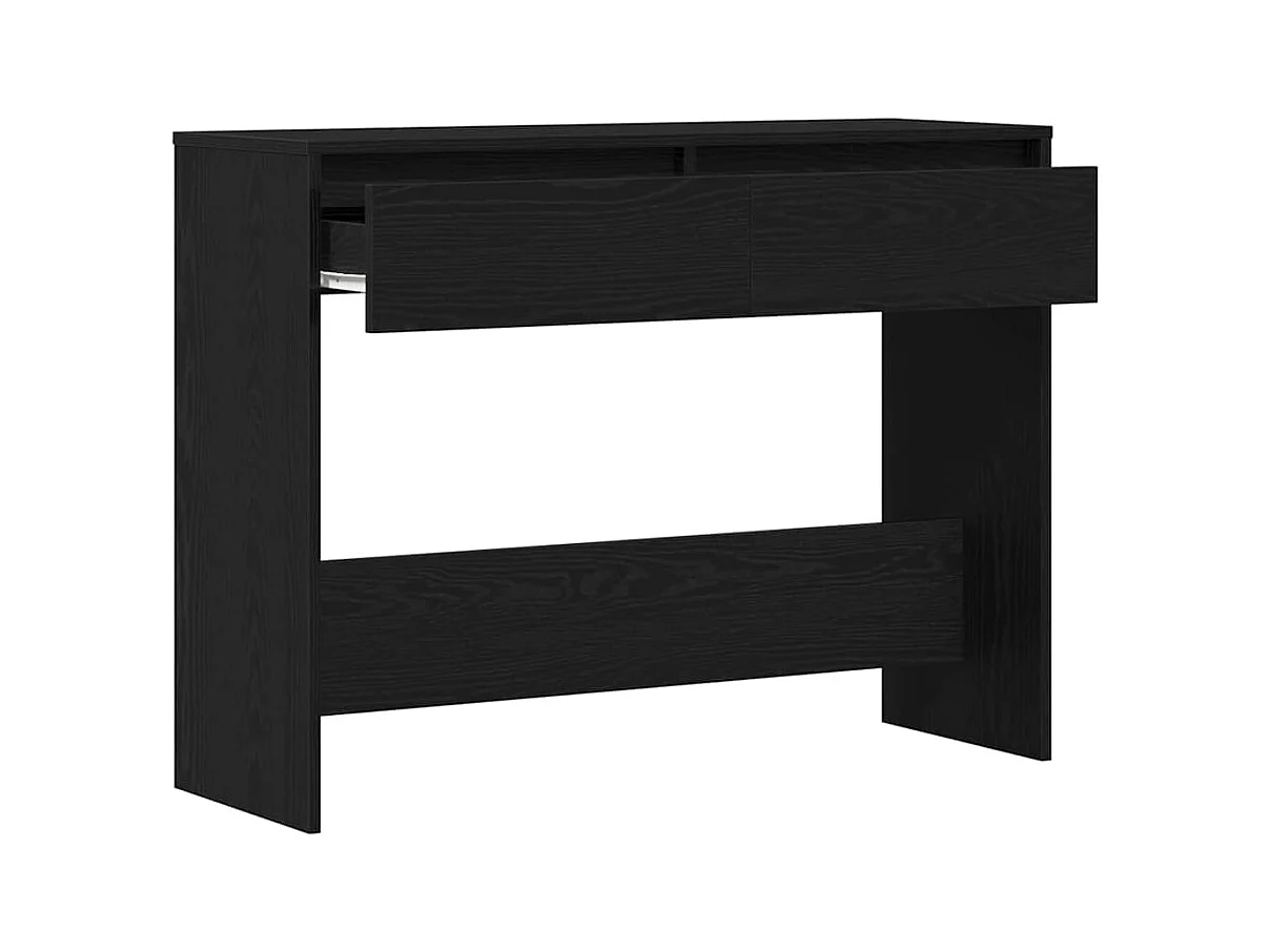 Mesa Consola con cajón Roble negro 100 x 35 x 76.5 cm