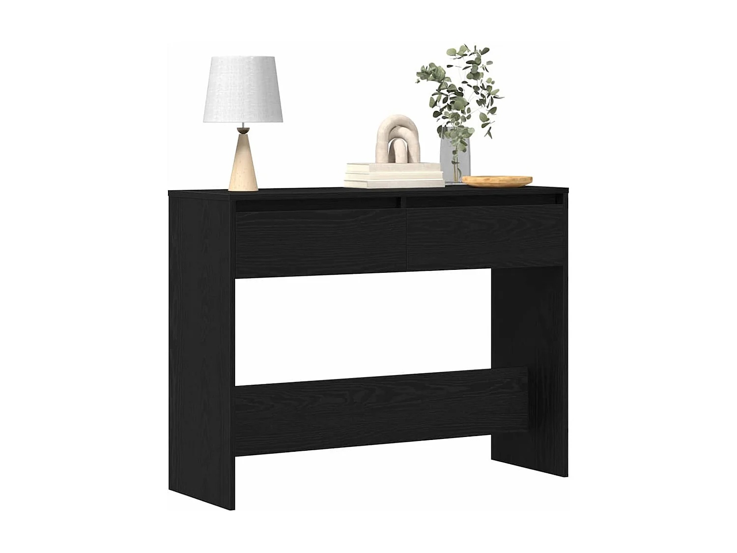 Mesa Consola con cajón Roble negro 100 x 35 x 76.5 cm
