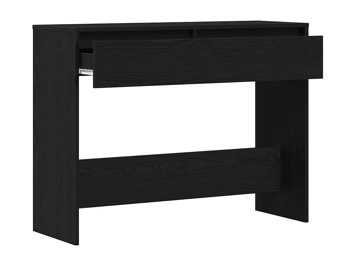 Mesa Consola con cajón Roble negro 100 x 35 x 76.5 cm