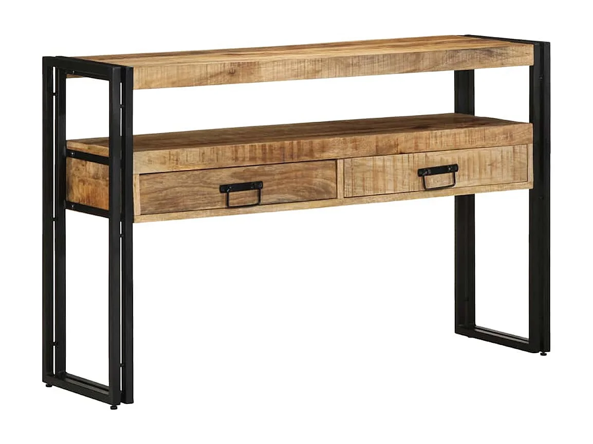 Wandtafel met lade Bruin 120 x 33 x 75 cm massief mangohout