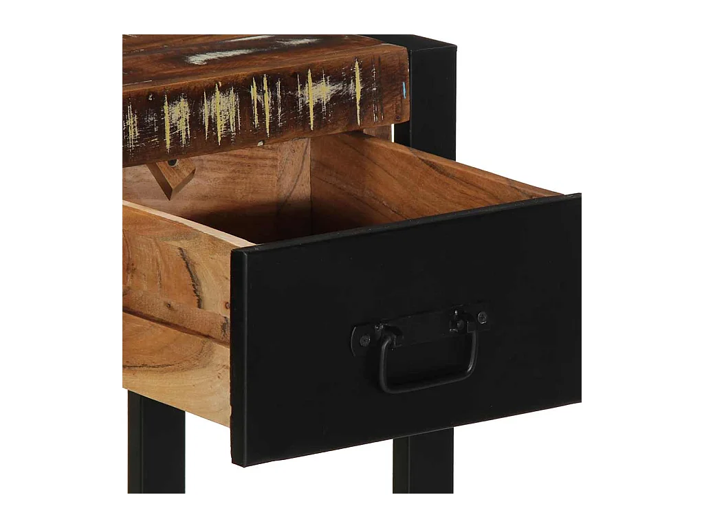 Table console multicolore 100x35x75 cm bois massif récupération