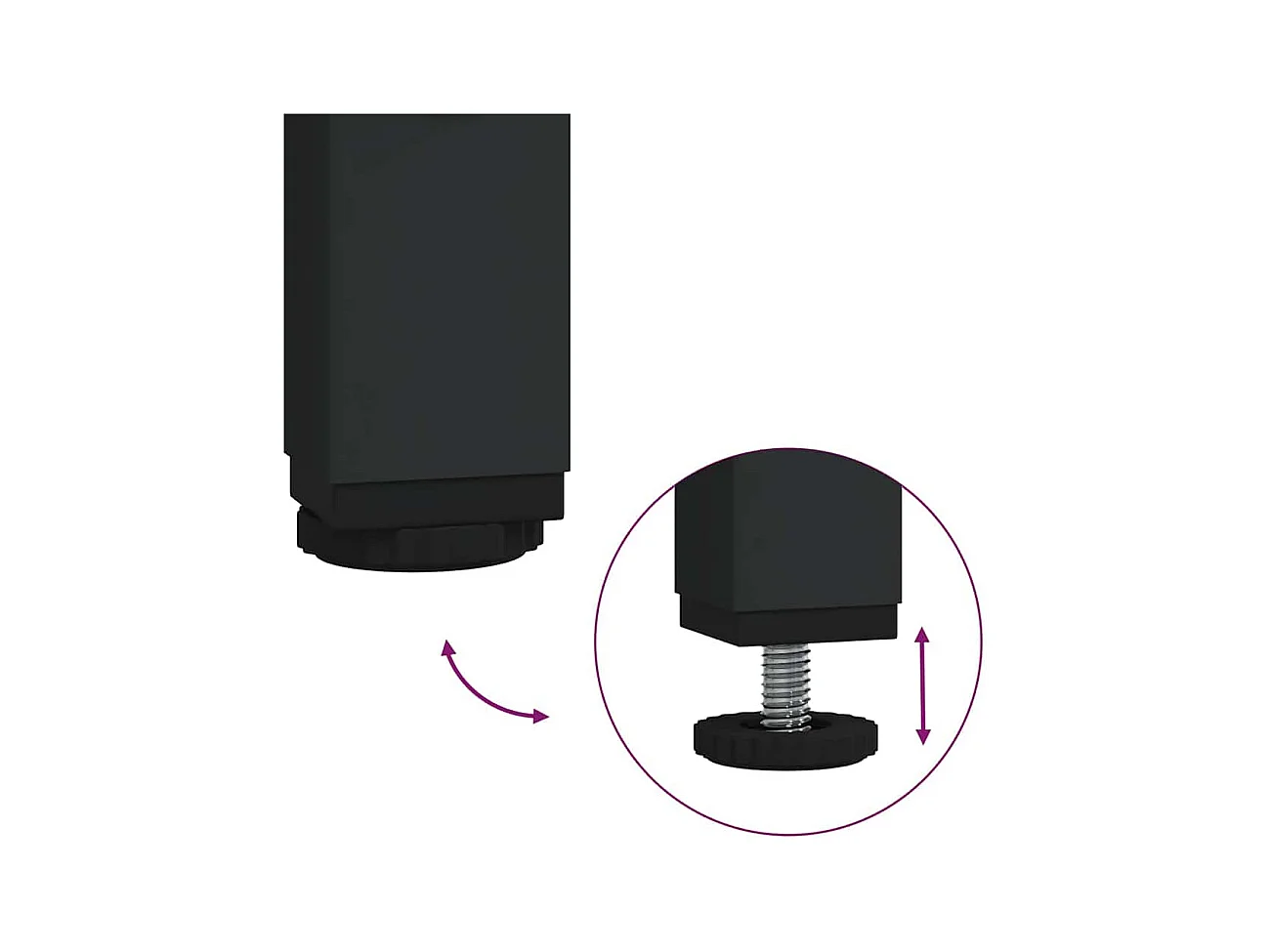 Mesa de Console com gaveta Carvalho preto 100 x 28 x 75 cm