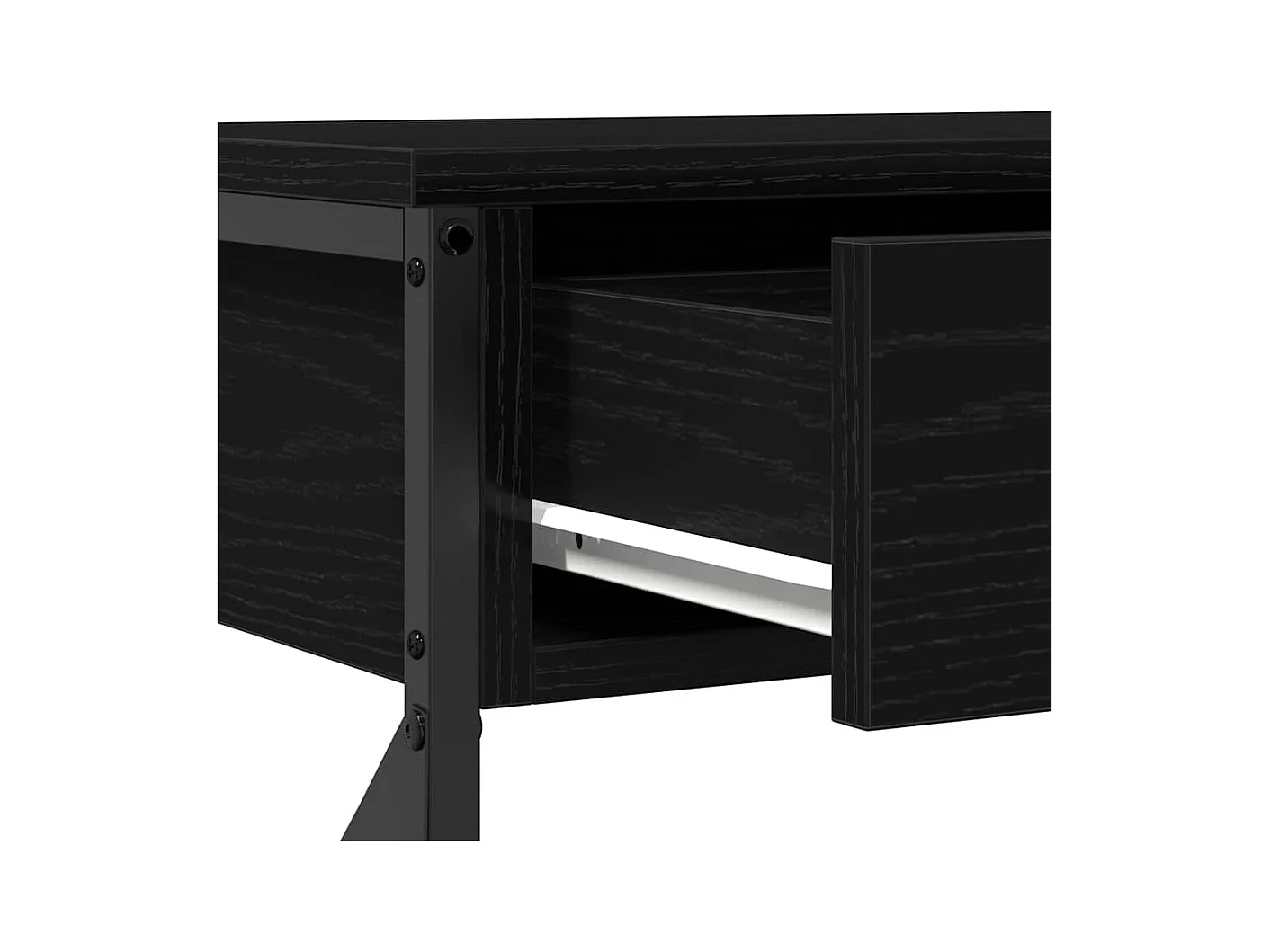 Mesa de Console com gaveta Carvalho preto 100 x 28 x 75 cm