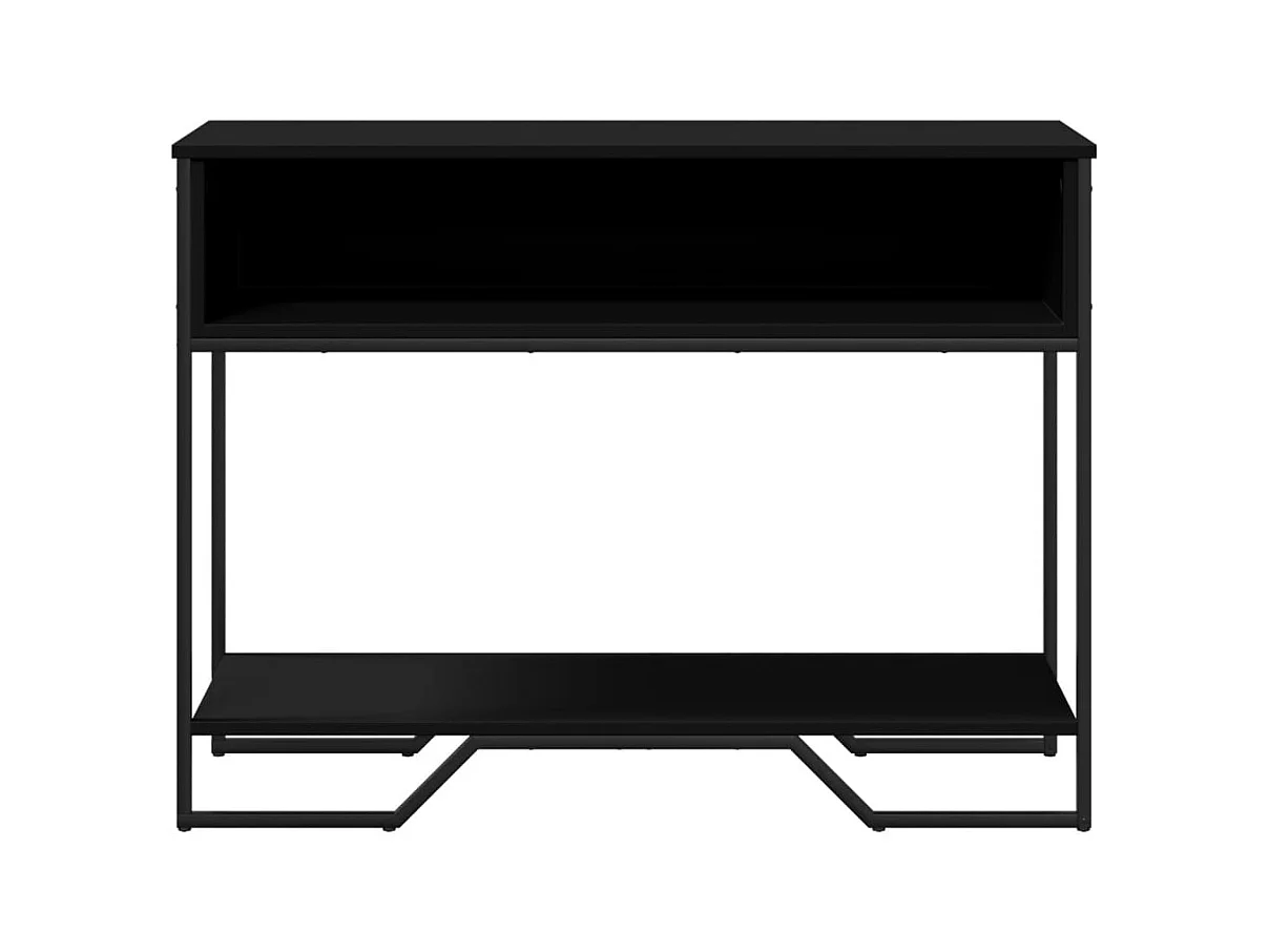 Table console noir 100x35x74,5 cm bois d'ingénierie