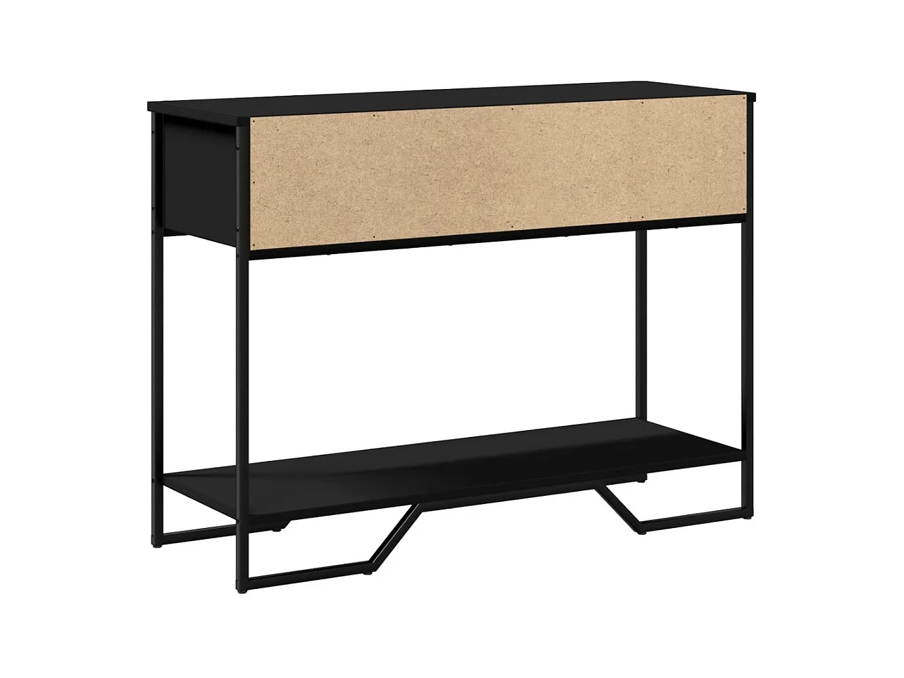 Table console noir 100x35x74,5 cm bois d'ingénierie