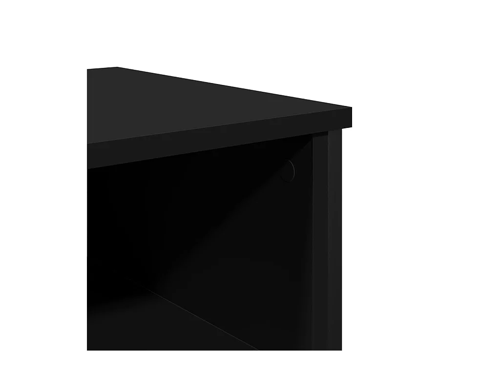 Table console noir 100x35x74,5 cm bois d'ingénierie
