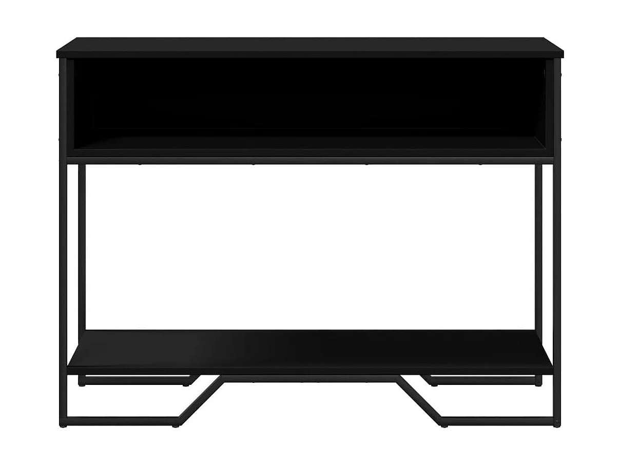 Table console noir 100x35x74,5 cm bois d'ingénierie