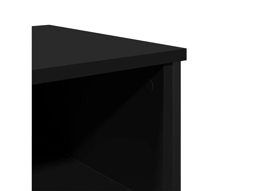 Table console noir 100x35x74,5 cm bois d'ingénierie