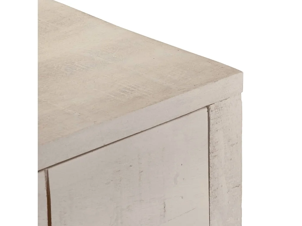 Mesa consola 110x35x75 cm madeira de mangueira maciça branco