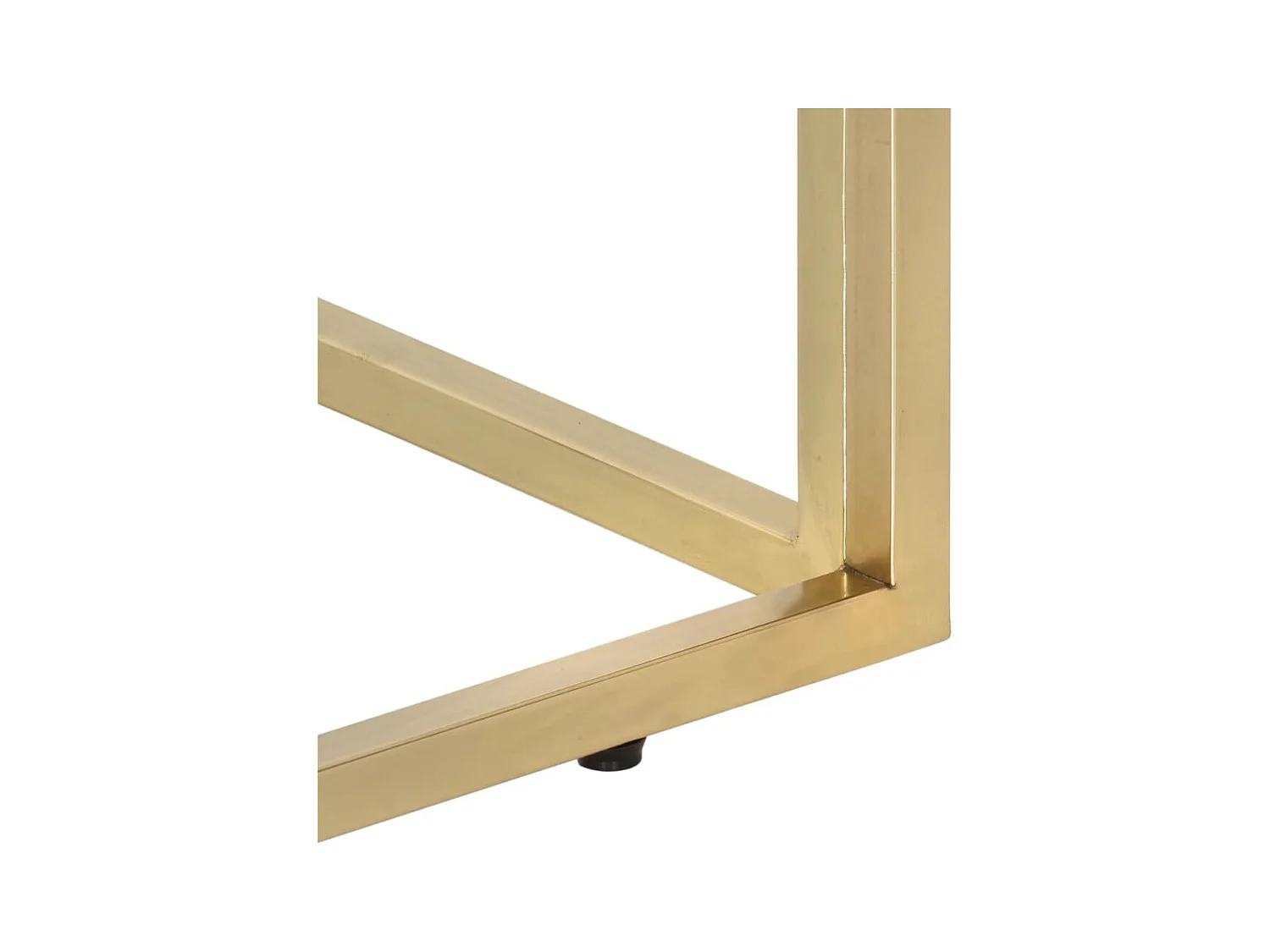 Table console doré acier inoxydable et verre trempé