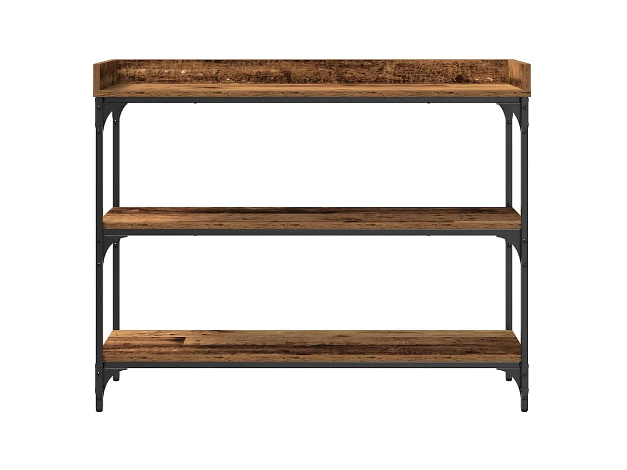 Table Console avec étagère Bois ancien 100 x 30 x 80 cm