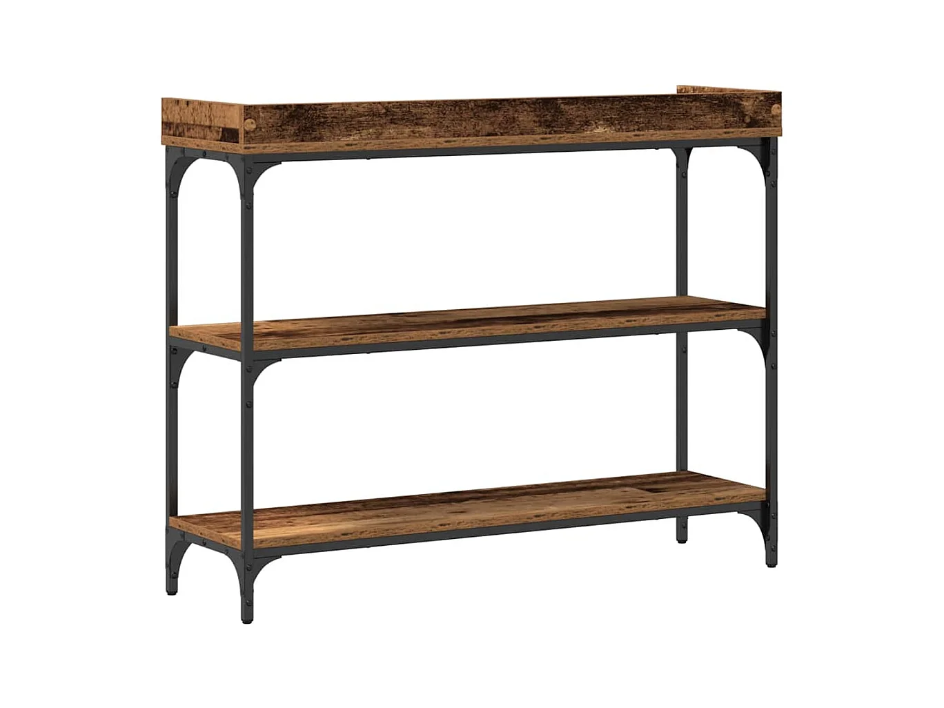 Table Console avec étagère Bois ancien 100 x 30 x 80 cm