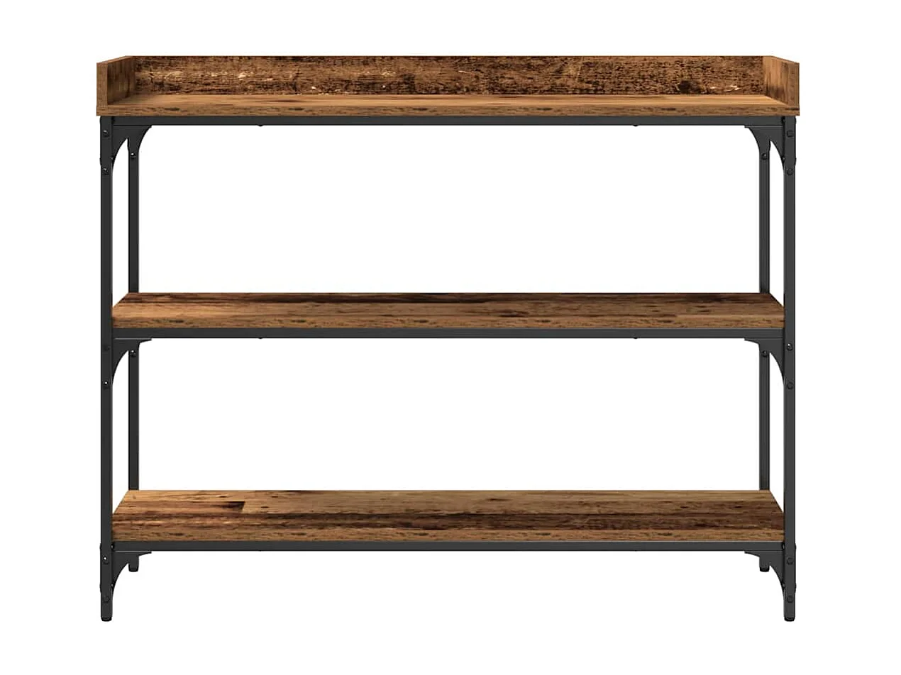 Table Console avec étagère Bois ancien 100 x 30 x 80 cm