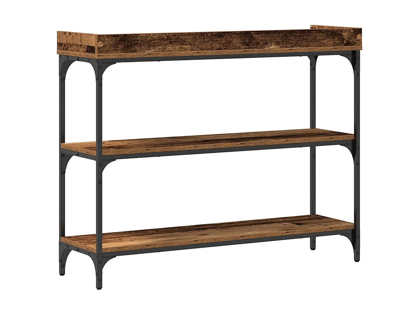 Table Console avec étagère Bois ancien 100 x 30 x 80 cm