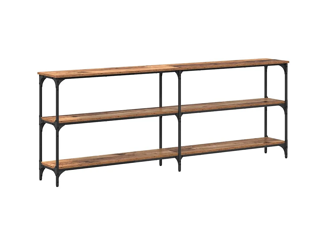 Console Tafel met plank met opslag Oud Hout 200 x 29 x 75 cm