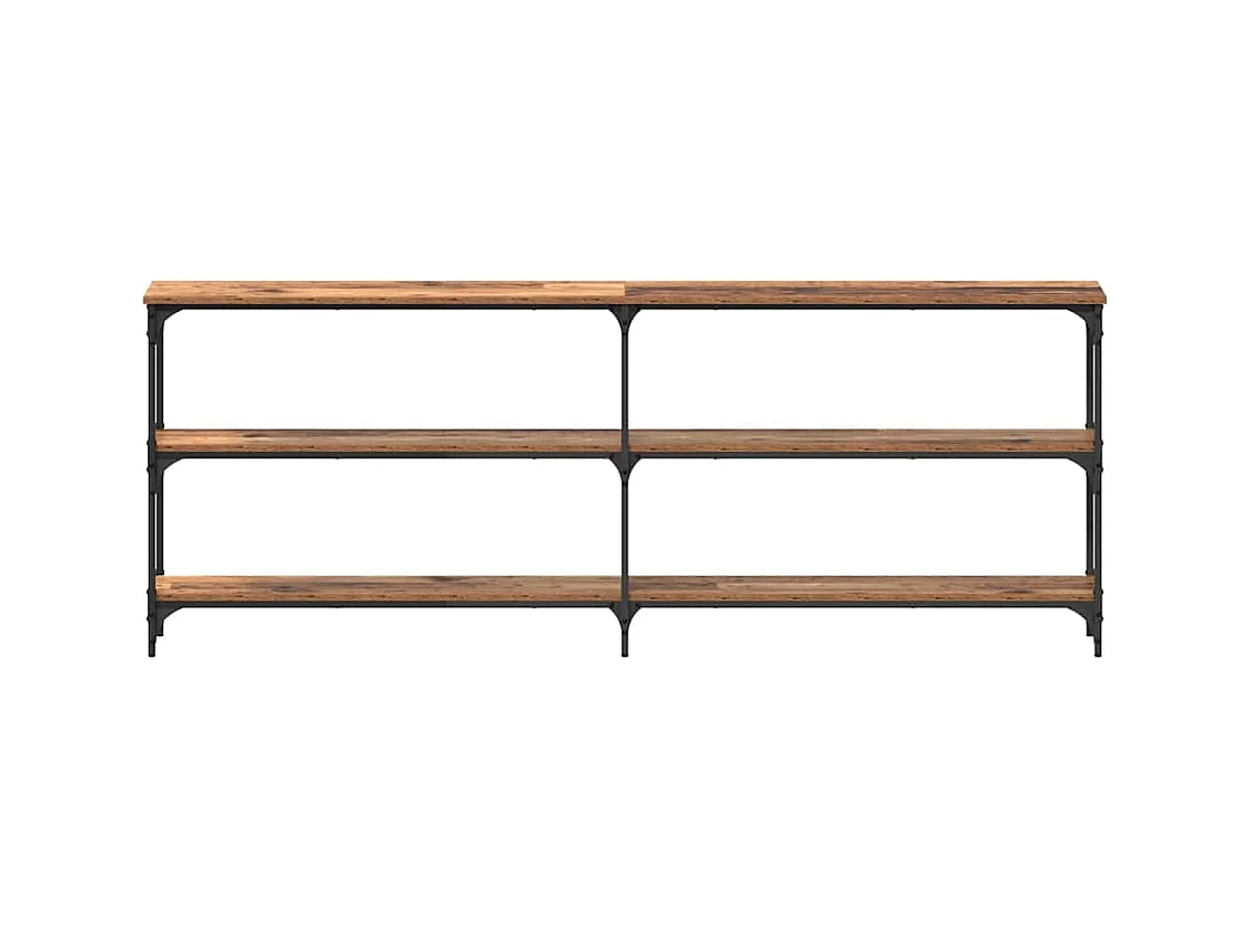 Console Tafel met plank met opslag Oud Hout 200 x 29 x 75 cm