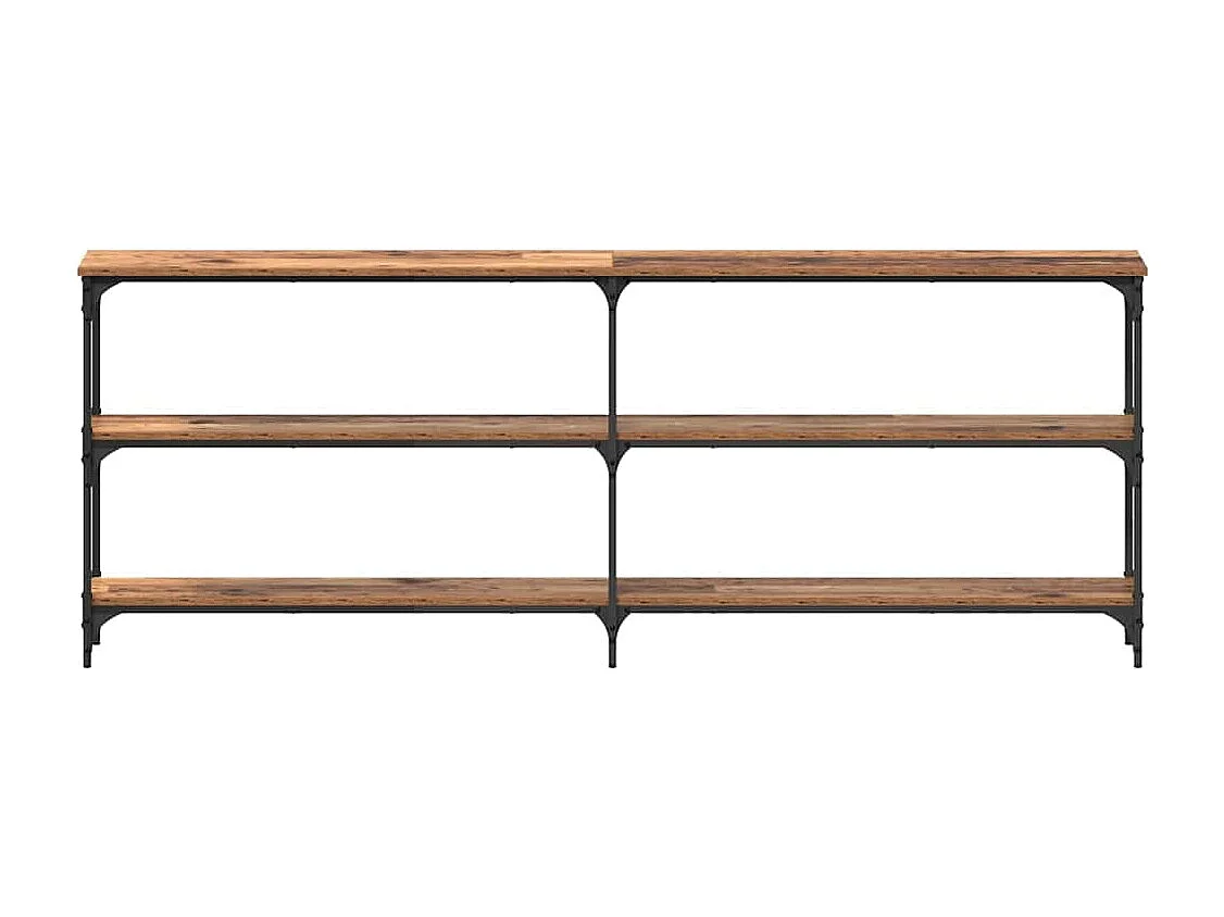 Table console avec étagère Bois Ancien 200 x 29 x 75 cm