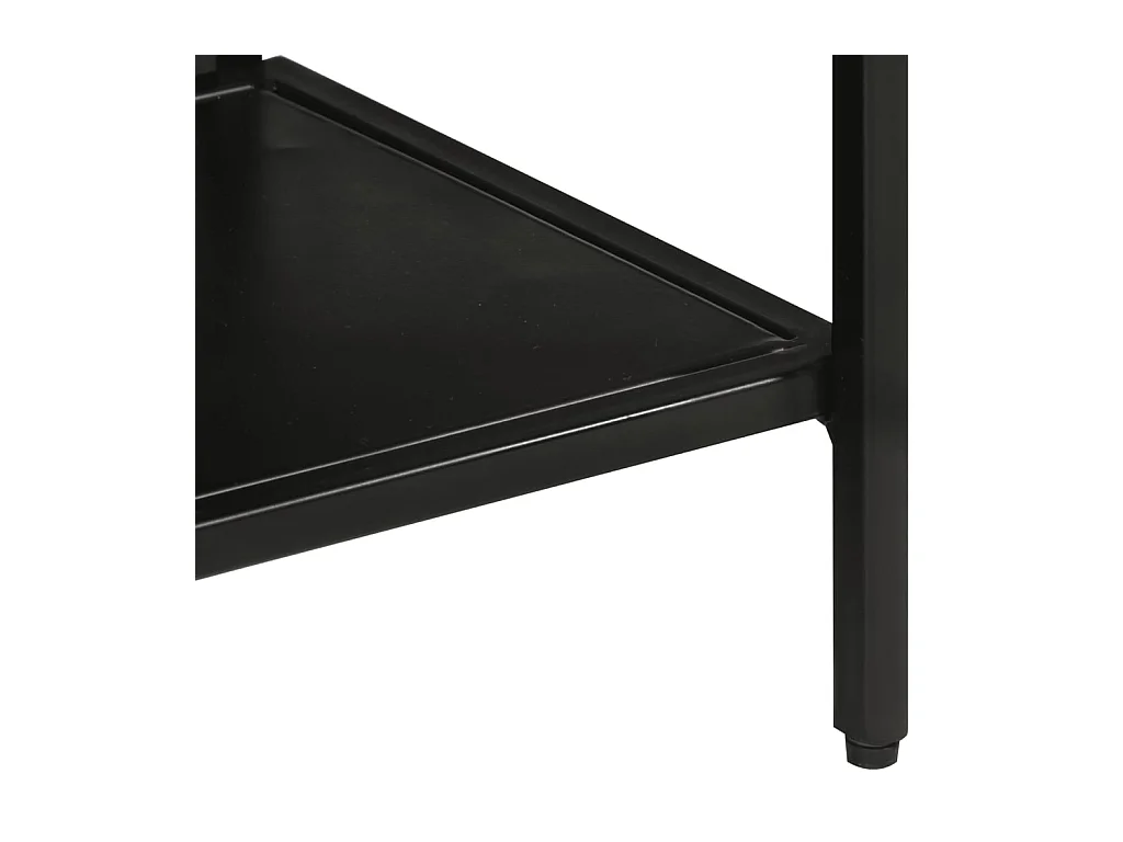 Mesa consola madera maciza mango rugosa y hierro 110x30x75 cm